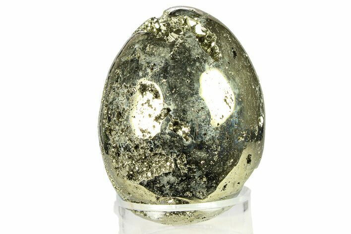 Polished Pyrite Egg - Peru #302363